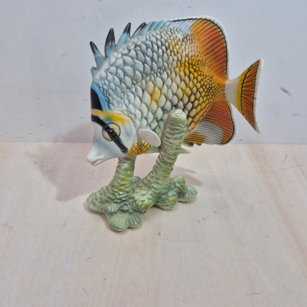 Vintage Goebel West Germany Porcelain Butterfly Fish 36 801-16 Fin Repair